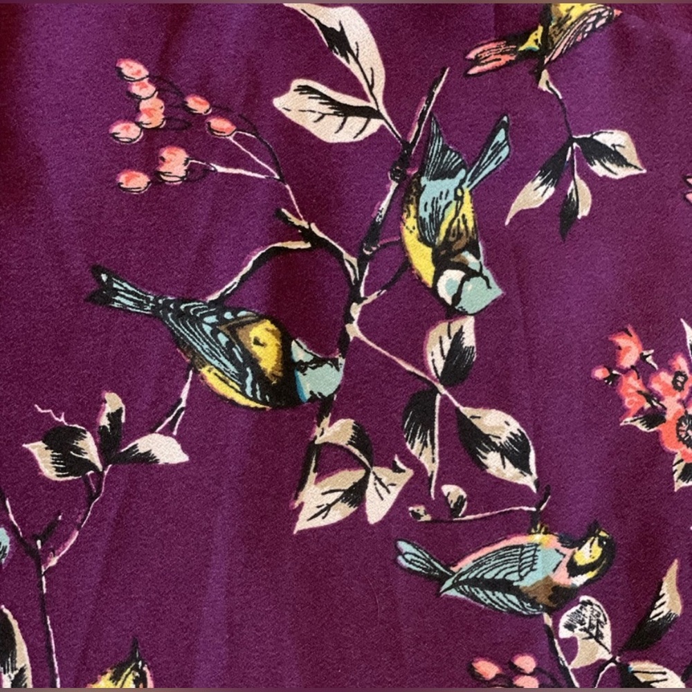 Hell Bunny Aubergine Birdy Dress Size Small - Picture 14 of 17